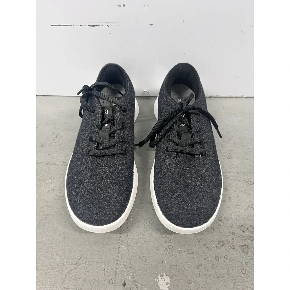 Allbirds Wool Runner 2 Mens Size 9 Black White Athletic Walking Shoes Sneakers